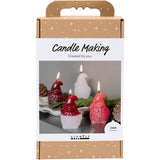 Creativ company hobby set fabrication de bougies, Père Noël, mat transparent, rouge, 1 boîte