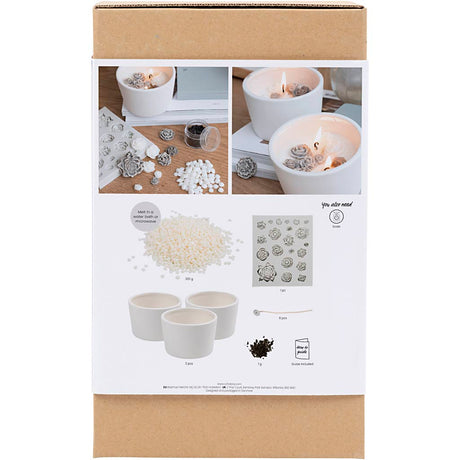 Creativ company hobby set fabrication de bougies, rose, beige, blanc, crème, 1 boîte
