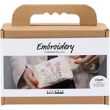 Creativ company mini hobby set broderie, trousse de maquillage, crème, 1 boîte