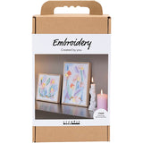 Creativ company hobby set broderie, images, couleurs pastel, 1 boîte