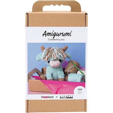 Creativ company hobby set amigurumi, vache, beige, menthe, 1 boîte