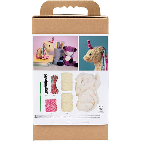 Creativ company hobby set amigurumi, licorne, couleurs arc-en-ciel, 1 boîte