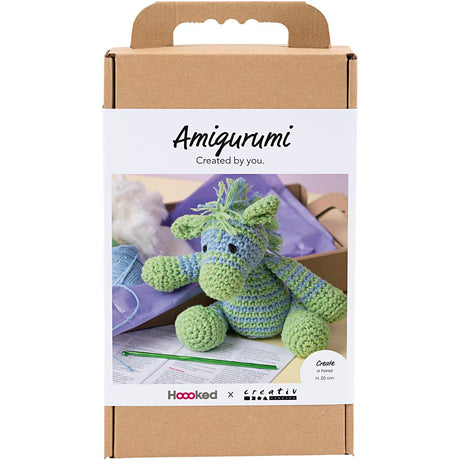 Creativ company hobby set amigurumi, zèbre, bleu clair, vert clair, 1 boîte