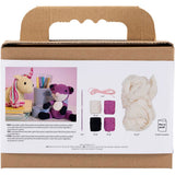 Creativ company hobby set amigurumi, renard, noir, prune, 1 boîte