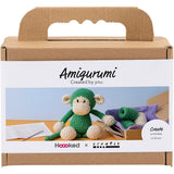 Creativ company hobby set amigurumi, singe, vert, blanc cassé, 1 boîte