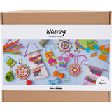 Creativ company ensemble de groupe de tissage, supports muraux, cintres, hiboux, souris, différentes couleurs, 1 boîte