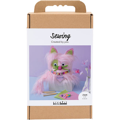 Creativ company kit de couture, chat, différentes couleurs, 1 boîte