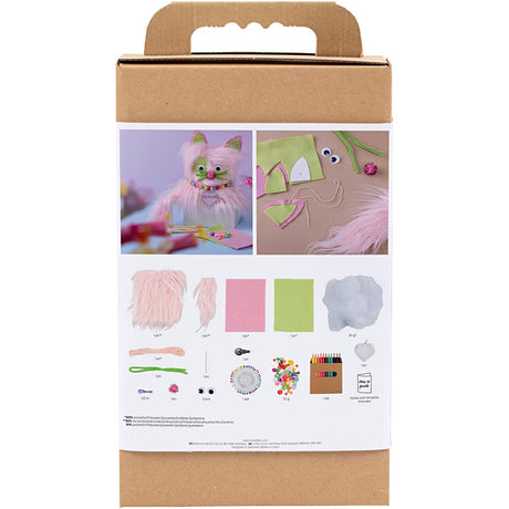 Creativ company kit de couture, chat, différentes couleurs, 1 boîte