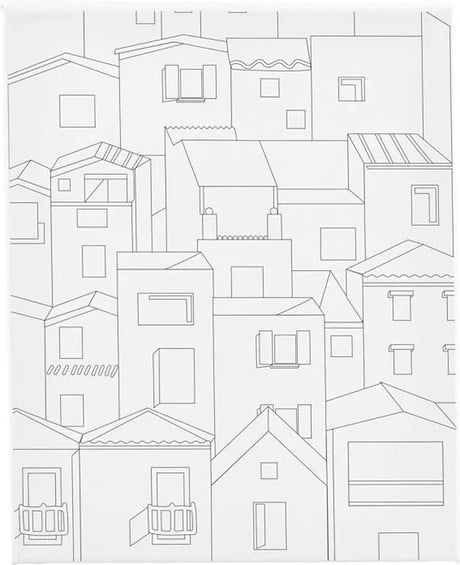 Creativ company toile de peinture avec impression, ville, d: 1,6 cm, taille 24x30 cm, 360 g, 1 pièce