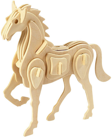 Société créative https: www.ccobby.nl 3d-puzzle-horse-18x4-5x16-cm-1-piece