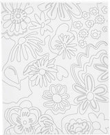 Creativ company toile de peinture avec impression, fleurs, d: 1,6 cm, taille 24x30 cm, 360 g, 1 pièce