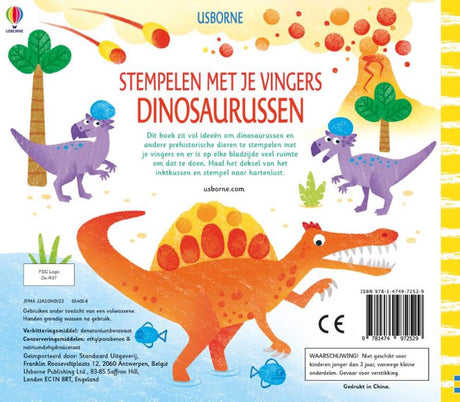 Tamponner avec vos doigts - dinosaures