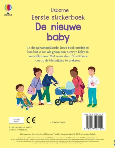 Premier livre d'autocollants Usborne - le nouveau bébé