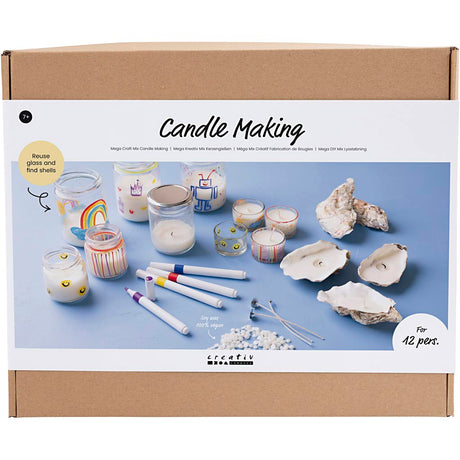 Creativ company ensemble de fabrication de bougies, bougeoirs pour bougies chauffe-plat, 1 boîte