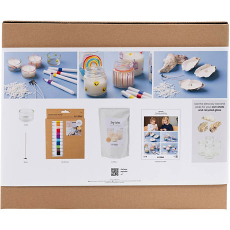 Creativ company ensemble de fabrication de bougies, bougeoirs pour bougies chauffe-plat, 1 boîte