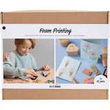 Creativ company group set d'impressions en mousse, cartes et boîtes, 1 boîte
