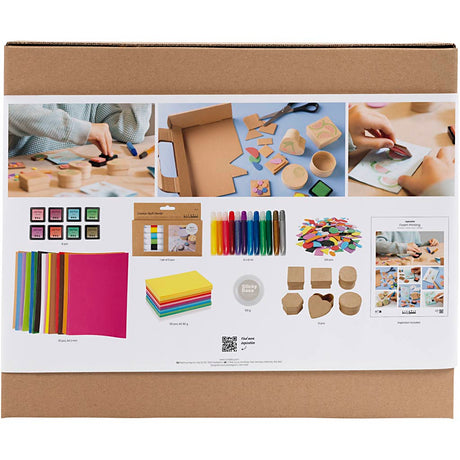 Creativ company group set d'impressions en mousse, cartes et boîtes, 1 boîte