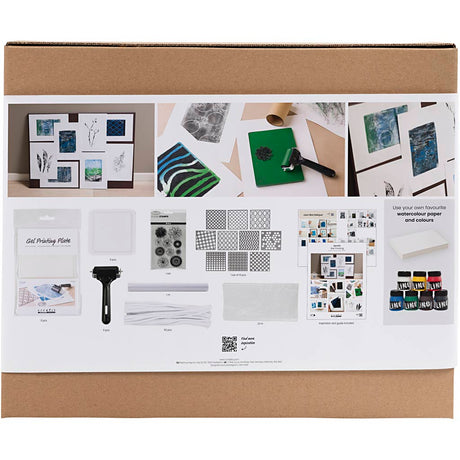 Creativ company group set d'impression sur gel, 1 boîte