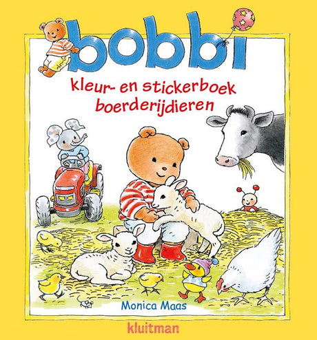 Éditeur Kluitman Bobbi Couleur et autocollants Book Farm Animaux