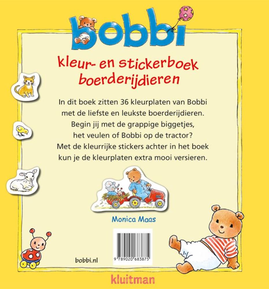 Livre de coloriage et d'autocollants Bobbi. ferme 2+