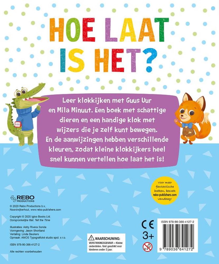 Livre d'horloge des éditeurs Rebo - quelle heure est-il ?