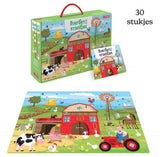 Livre et puzzle des éditeurs Rebo - amis de la ferme - 30 pcs.