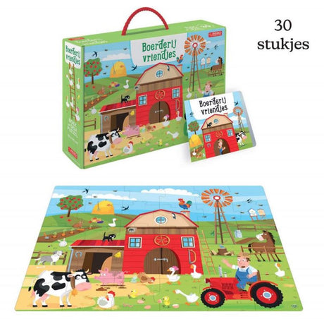 Livre et puzzle des éditeurs Rebo - amis de la ferme - 30 pcs.