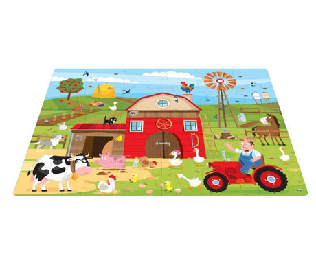 Livre et puzzle des éditeurs Rebo - amis de la ferme - 30 pcs.
