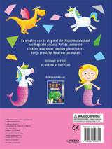 Livre d'autocollants Cool et brillants, créatures magiques, 12 mosaïques