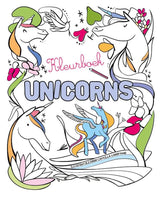Livre de couleurs sans marque sans marque - licornes - dessins fabuleux