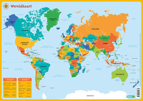 Montagnes russes éducatives Deltas - carte du monde