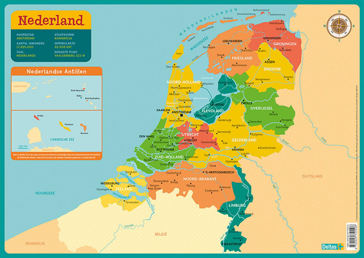 Montagnes russes éducatives Deltas - carte des Pays-Bas
