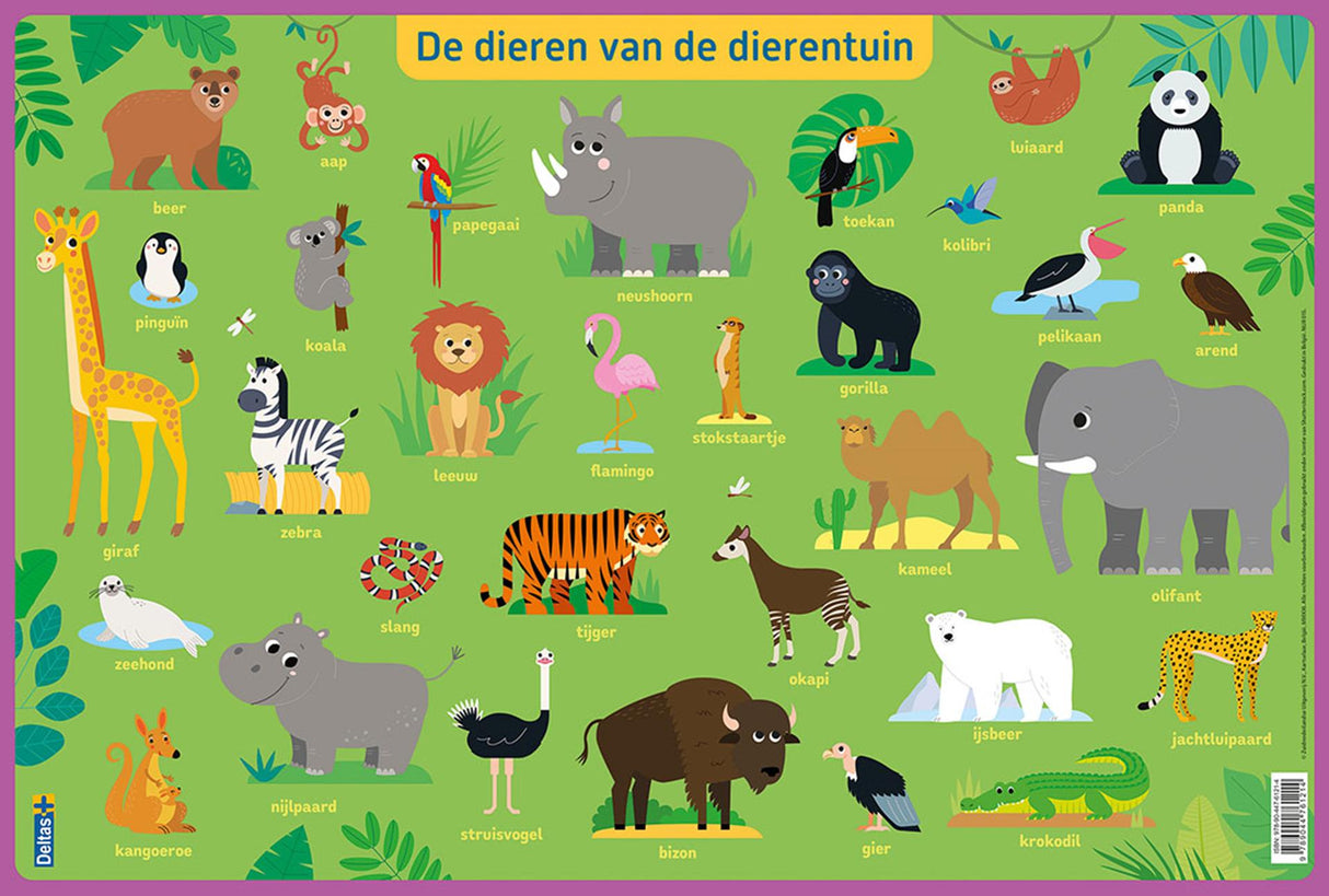 Montagnes russes éducatives Deltas préscolaire - animaux du zoo