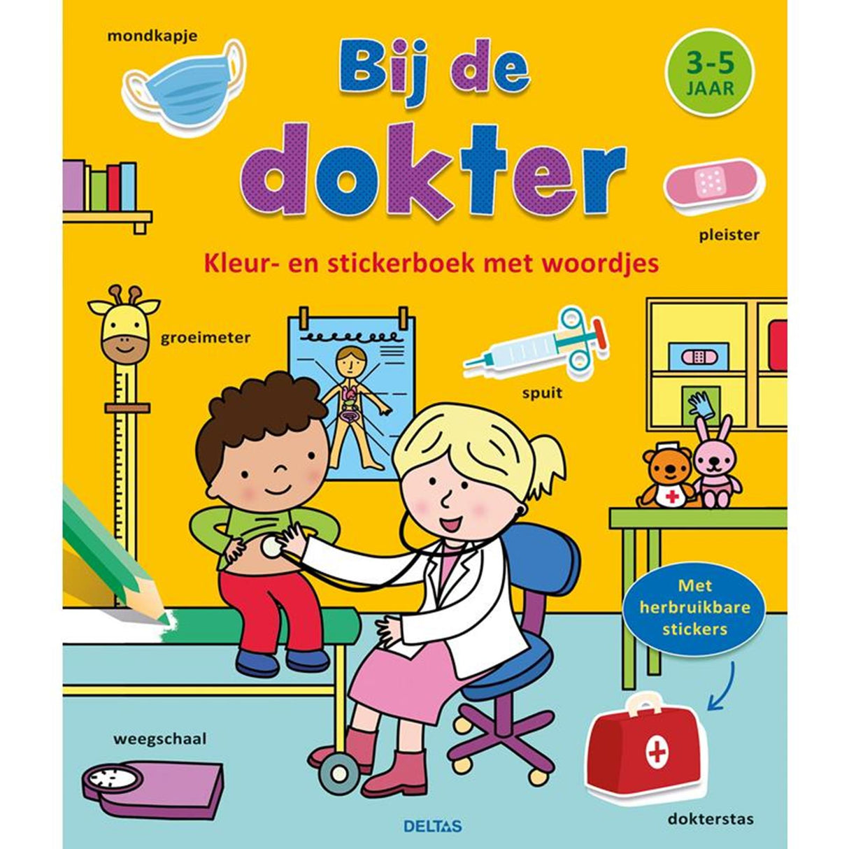 Livre de coloriage et d'autocollants Deltas - chez le médecin
