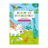 Deltas coloriage et autocollants amusants - doux dinosaures