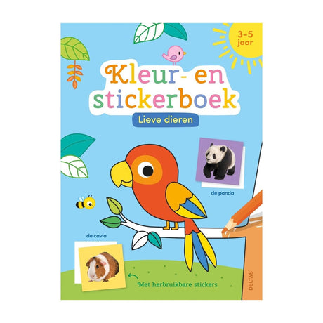 Livre de coloriage et d'autocollants Deltas Sweet Animals