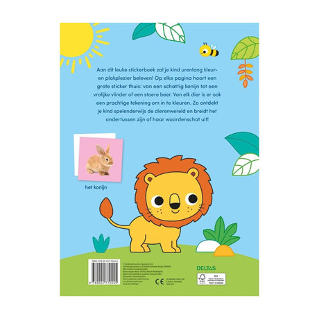 Livre de coloriage et d'autocollants Deltas Sweet Animals - 3-5 ans