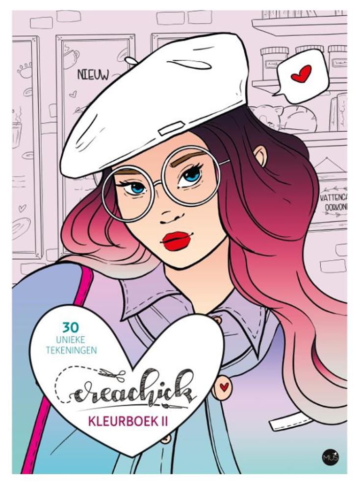 Livre de coloriage Creachick de 64 pages.