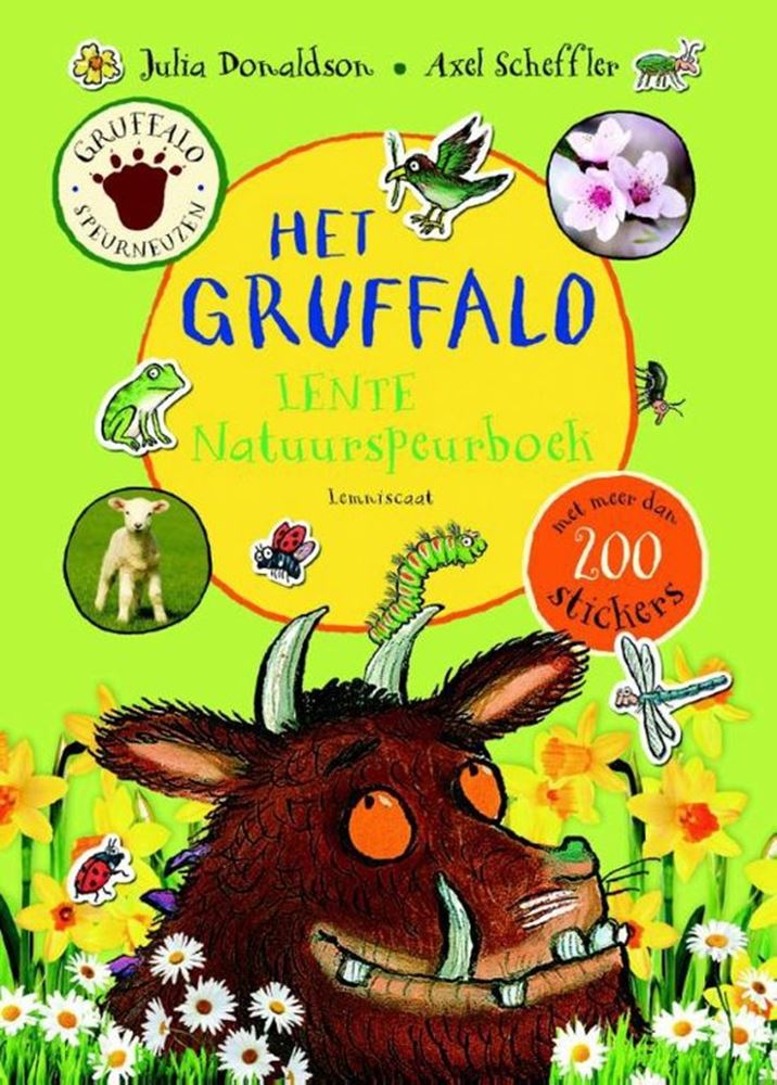 Livre central abritant le livre de recherche sur la nature du printemps Gruffalo. 5+