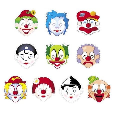 Masques de la Maison Centrale du Livre : clowns