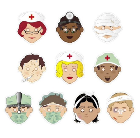 Masques de la maison centrale du livre : médecins et patients