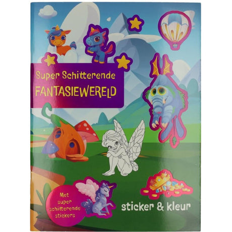 Livre de coloriage et d'autocollants Monde fantastique