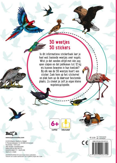 50 faits 50 autocollants - oiseaux