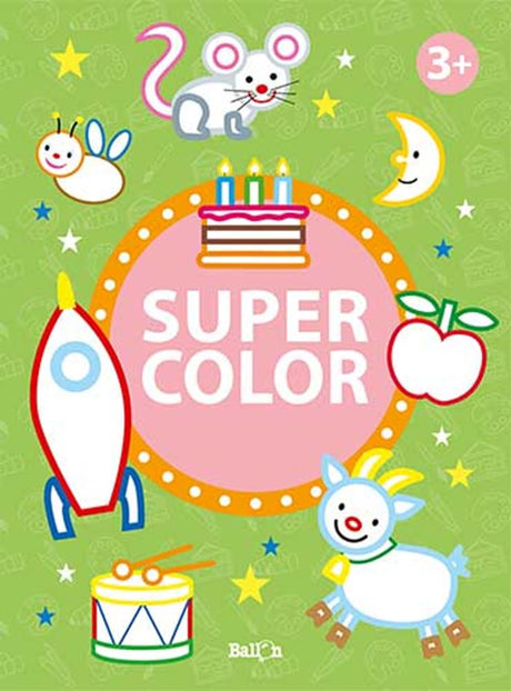 Méga livres de coloriage de ballons - super couleur 3+ (vert)