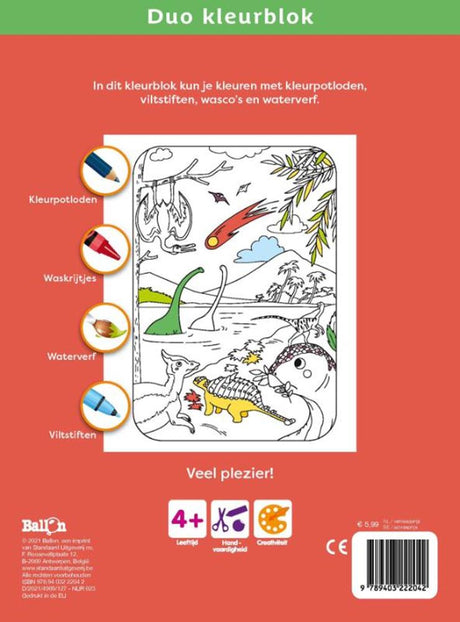 Blocs de couleurs duo éditeur standard - dinosaures et animaux