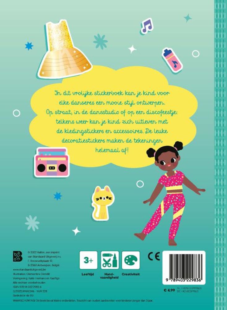 Livre d'autocollants éditeur standard fashionistas danseuses juniors - 125 autocollants