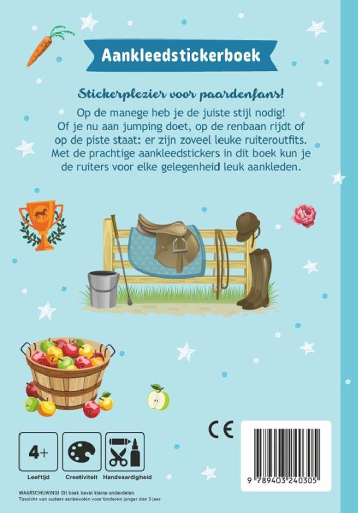 Mini livre d'autocollants d'habillage d'éditeur standard - chevaux
