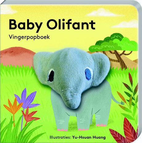 Livre d'images de marionnettes à doigt - bébé éléphant