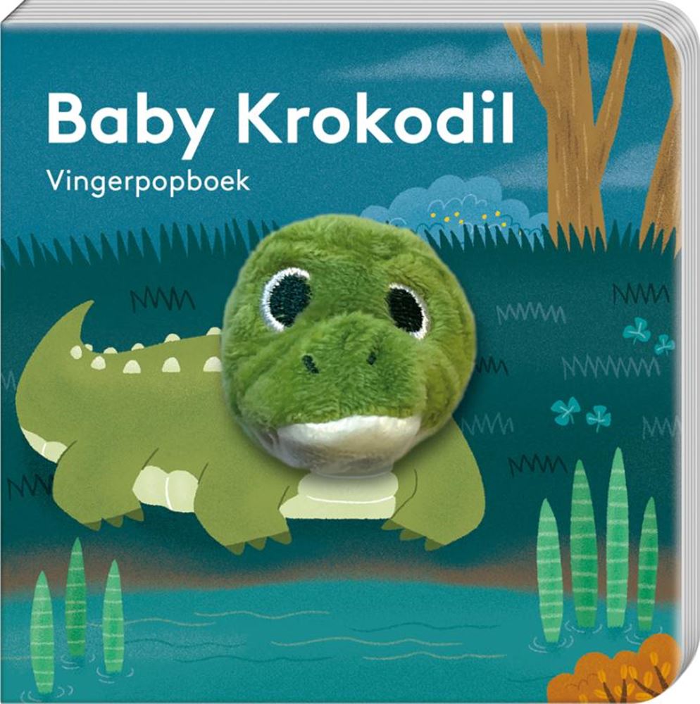 Livre de marionnettes à doigts bébé crocodile 1+