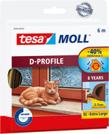 Tesa coupe-froid moll profil en caoutchouc 6mx9mm marron